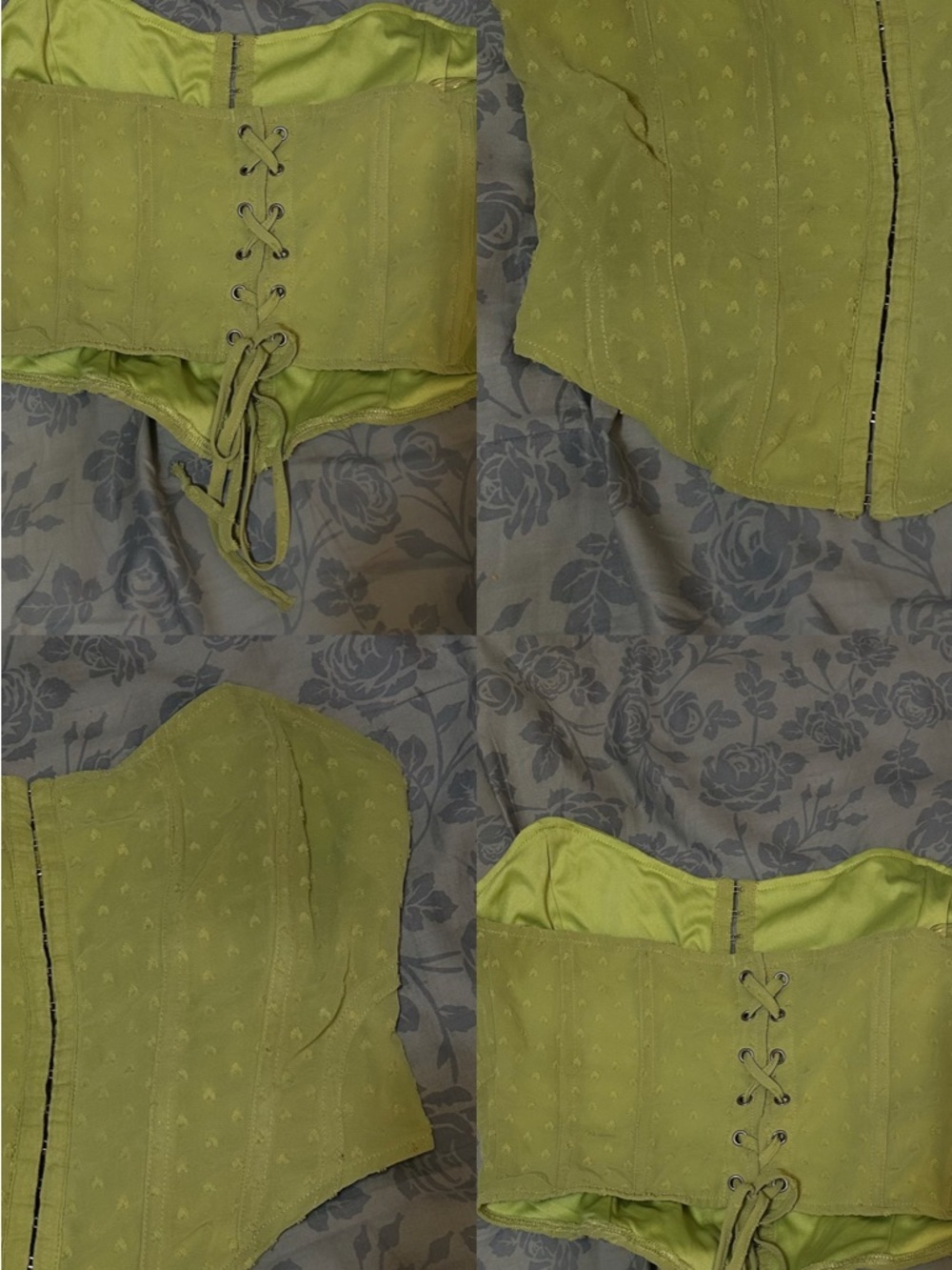 PacSun Kendall & Kylie Sage Green Lace-Up Corset Top